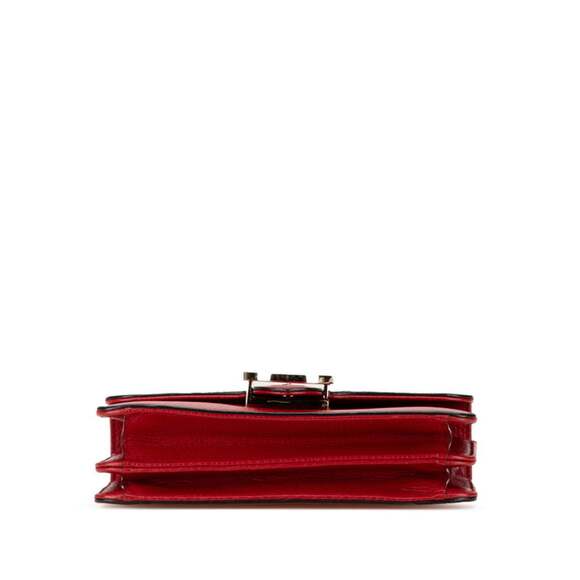 GUCCI Authentic Red Leather Shoulder Bag - Picture 3 of 7